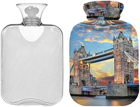 Бутилки с гореща вода с капак Тауър бридж в Лондон Пейзаж Чанта за топла Вода за Облекчаване на Болката, Топла и Студена