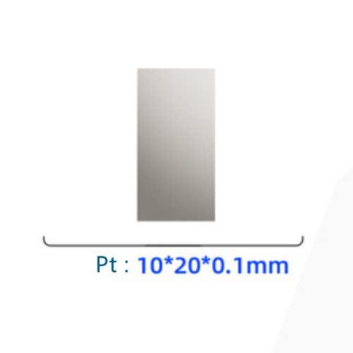 Pt-лист от 99,99% pure platinum за електрохимични изследвания на експериментите - Допълнително размер (20 mm x 20 mm x 0,3 мм)