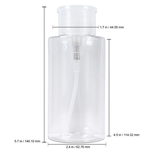 Прозрачна бутилка с нажимным дозатор PANA 10 грама - 1 Бутилка - Празна Бутилка с Помпа за Еднократна употреба за Течен Лосион-Крем за отстраняване на лак за нокти