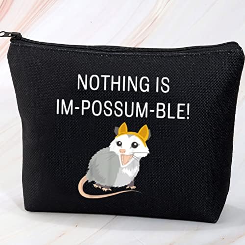 Косметичка за грим VAMSII Screaming Possum, Чанта за тоалетни принадлежности, Нищо не може да се сравни с Опоссумом,