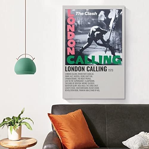 IKIYA The Clash Лондон, Призовава Платно Плакати Стенен Артистичен Интериор на Стаята Украса Спални Без рамка: 12x18 инча (30x45