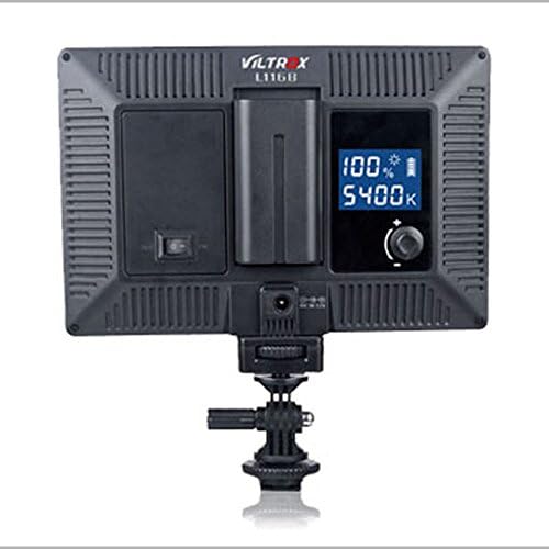 VILTROX L116T Вградена камера Двуцветен led видеосветка 3300 K-5600 K с LCD дисплей, с регулируема яркост,