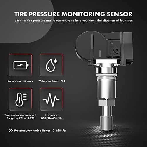 Сензори система за контрол на налягането в гумите A-Premium, Съвместими с Infiniti Q50 2014 2015 4- Комплект