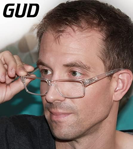 Очила за четене GUD 8 Двойки Леки Класически Правоъгълни Ридеров за Жени и Мъже +3.00