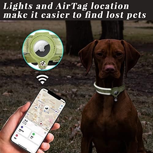 Кожена притежателя яка за кучета с въздушна етикет, Контур за въздушна тагове за GPS проследяване за кучета, Вграден