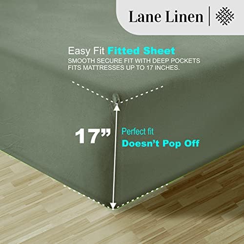 Спално бельо LANE LINEN от египетски памук - брой нишки 1000, Комплект спално бельо скара на дървени