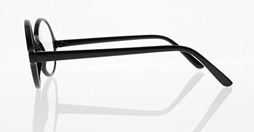 Мъжки и дамски очила за четене черни големи кръгли ридеры с високо далекогледство + 100 ~ + 600