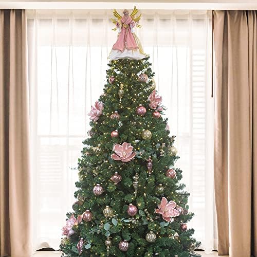 KI Store Ангел, Коледно Дърво Topper 18-Цолови Фигурки Ангел от Розово Злато Върхът на Дървото, Без Подсветка за Украса на