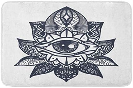 Topyee Декор за Баня 16 X 24 килимче За Баня Ретро Всевидящий Очите под формата на Мандала Lotus Providence Магически