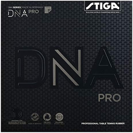 STIGA Unisex's DNA PRO S, Черен, Гума за тенис на маса 1,9, 1,9 мм