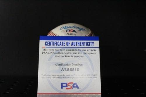 Автограф на Тим Рейнса (808 SB) в бейзбола Auto PSA/DNA AL56510 - Бейзболни топки с автографи