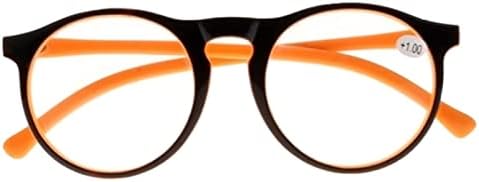 visionsight1976 Жена с Кръгло Синьо-оранжево Винтажное Голямо Стъкло за четене + 1,0 1,5 2,0 ~ + 4,0 (оранжево, 3,0)