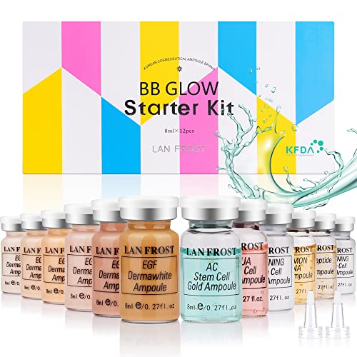 Стартов пакет BB Glow за грижа за кожата Стартов пакет пигменти BB Glow и набор от серум за лице във флакона с ампулой Хиалуронова
