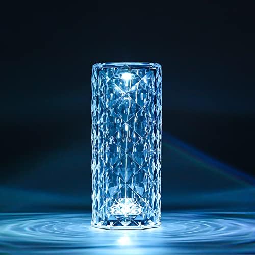 Настолна Лампа SupBri Crystal с Докосване, 16 Цвята, Смяна на RGB лека нощ с USB и дистанционно управление,