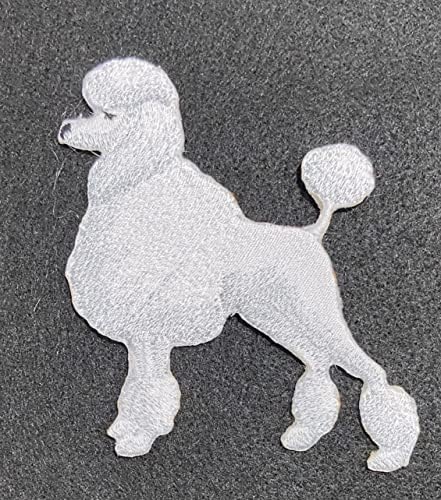 Невероятни портрети на кучета по поръчка [Пудел], Бродирани желязо нашивке [5,3 х 4,5] [Произведено в САЩ]