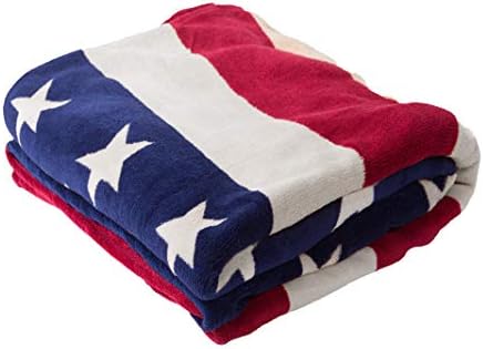 Негабаритное Флисовое одеяло с Флага на САЩ, 60 х 80 инча, Червено / Бяло / Синьо