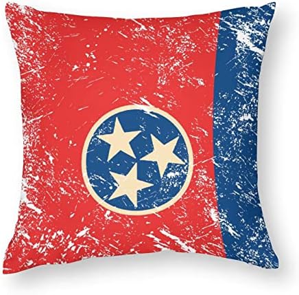 Държавният флаг на Теннесси2 Калъфки за възглавници с Квадратна Калъфка с Цип, Протектор за Възглавници за Легло,