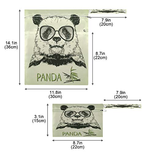 Nander Panda Многофункционален Органайзер За Детски Пелени За Еднократна Употреба, Водоустойчив Влажна, Суха Чанта За Багаж,