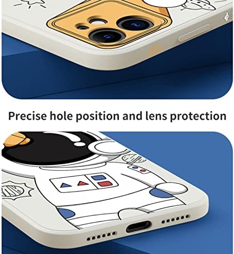 Калъф ZiEuooo Personality с шарките на Астронавти на обектива на камерата с мека подплата за iPhone 13 12 11 Pro Max