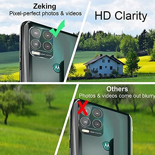 Zeking [2 + 2] е Предназначен за защита на вашия екран от закалено стъкло Moto G Stylus 5G Privacy (2 опаковки) + защита