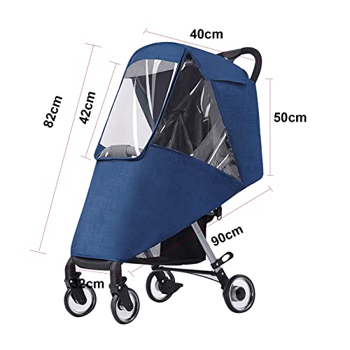 Универсален Дъждобран за детска количка, Защита от атмосферни влияния, за пътуване, с Прозрачен прозорец-Козирка,