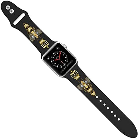 Queen Bee с часовников механизъм глава Оригинални Apple Watch с принтом - Мек и здрав силикон каишка за Apple Watch, лесни