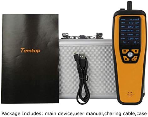 Детектор на качеството на въздуха за ФПЧ 2,5, 10 PM, CO2 и формалдехид с LCD дисплей Temtop Instrukart m2000 и spv