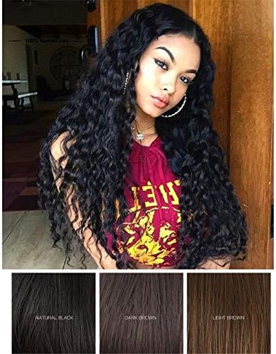 Andongnywell, женски перука с дълги вълни, перуки черен цвят за жени, синтетични перука на косата, вълнообразни пухкави