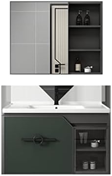 GXBPY Шкаф за Баня от Алуминиева Сплав с Комбинирана Мивка за Баня, Мебели за Баня (Цвят: D, размер: 70 см)