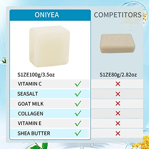 Ръчно изработени сапуни с морска сол ONIYEA 3,5 грама, Натурално козе мляко, За всички типове кожа, Ексфолиране на Акне, Дълбоко