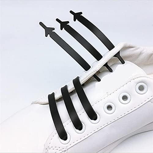 TBIIEXFL 12 бр./опаковане. Аксесоари за обувки Ластични шнурове от силикагел Творчески Мързеливи Ремък от Силикагел Без