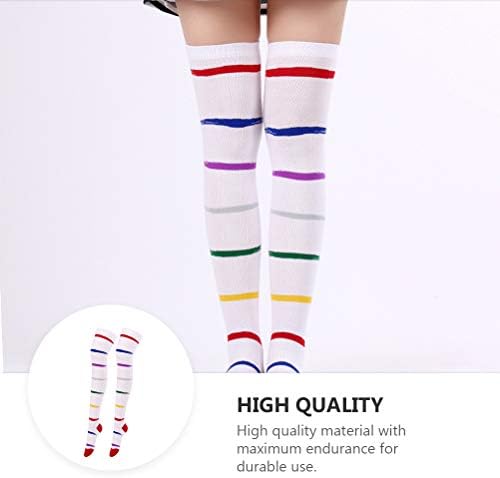 Дамски чорапи GALPADA, 1 Чифт, Модни Чорапогащи с шарките на Райета, Дамски Чорапи над Коляното
