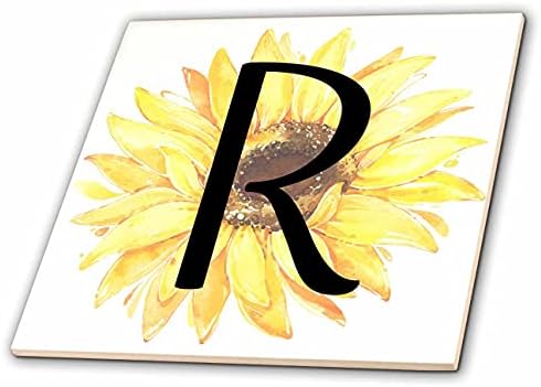 Триизмерна монограм R, с красив участието на акварельных плочки семки (ct_349945_1)