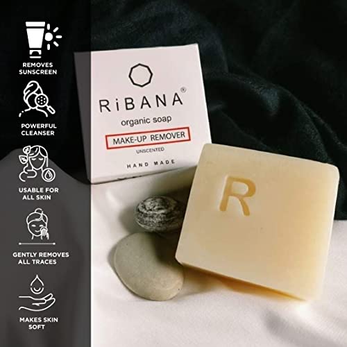 Естественият сапун за отстраняване на грим RiBANA - Сапун за отстраняване на грим, тенията–гумичка за грим - Нежно