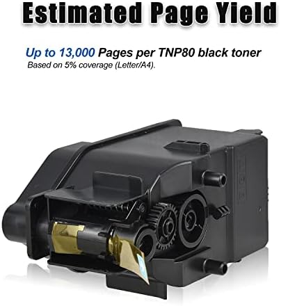 ValueColor Възстановените касети с тонер висок добив TNP80 TNP-80 TNP80K TNP-80K AAJW132 черен цвят за Konica-Minolta