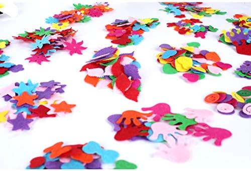 Художествени Цветя Украса Цветни Апликации от Чувствах Плат за Шиене Ръчно изработени 200ШТ