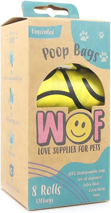 Чанта за кучешки какашек WOF | Много Дебели, Херметически затворени и Устойчиви на счупвания торби за какашек за кучета