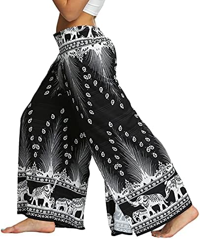 Луксозни дамски панталони Lu ' s в стил Бохо С широки штанинами Гаучо Харем За Йога С Флорални бохемски намаляване