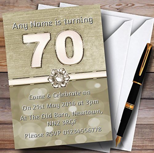 Титанов Златни и Бели Персонални Покани на парти в чест на 70-годишнината
