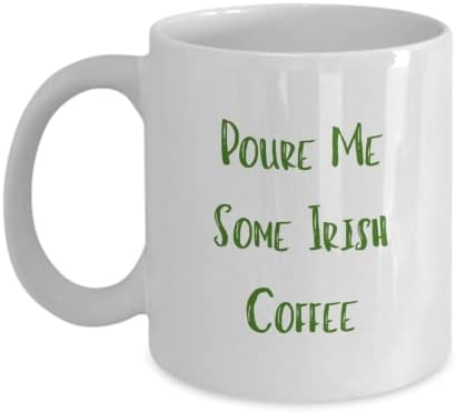 Кафеена чаша само за ирландско кафе. Чудесен подарък за деня на Свети Патрик за него или нея Налей ми малко ирландско