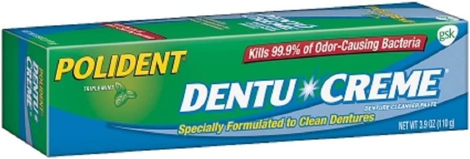 Polident Dentu-Крем за почистване на зъбни протези - 3,9 унция, опаковки от 2