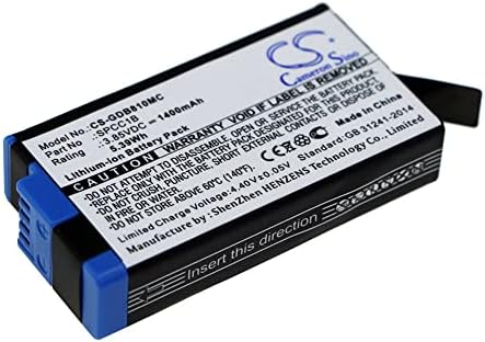 Cameron Sino Нов Взаимозаменяеми батерия с капацитет 1400 mah, Годни за GoPro ACBAT-001, Max, Max 360 SPCC1B