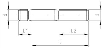 (200шт) Метрична шипове DIN 939, с Номинална дължина m8x100 мм (обща дължина 110 мм), Елегантен център, неръждаема