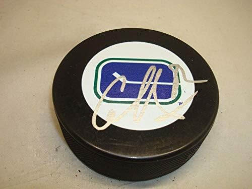 Николай Marian Подписа хокей шайба Ванкувър Канъкс с автограф от 1 ЧАС - за Миене на НХЛ с автограф