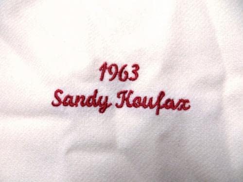 Тениска Санди Куфакс Мичъл и Нес с Автограф от 1963 г., Начална тениска Доджърс МЕЙДЖЪР лийг бейзбол JD623892