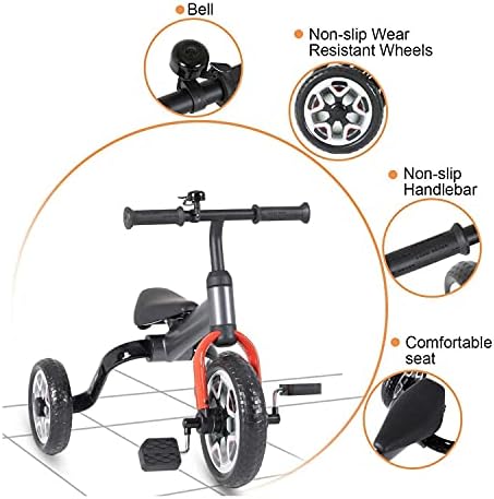 WALJX BicycleLearning под Наем 2 в 1 за детски три колела балансировочного велосипед С Подвижни тренировочными