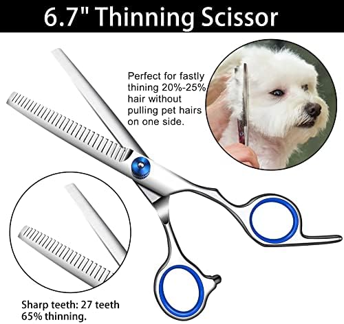 Ножици за подстригване на кучета с по-безопасни кръгла фитил, комплект за грижа за домашни любимци, комплект ножици
