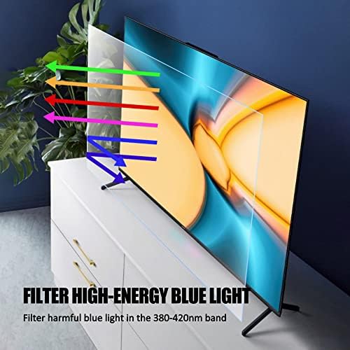 40 Защитно фолио за екрана на телевизора с защита от uv/синя светлина, Матово фолио за екрана на телевизора със защита от отблясъци До 90% (875 * 483 mm)