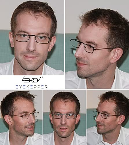 Eyekepper Спестете 10% на 5 опаковки пури в ограничени бройки очила за четене за мъже и 5 опаковки ридеров Half Eye Readers Черен