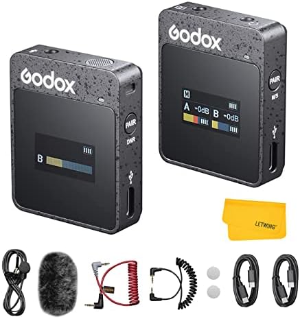 Безжична петличный микрофон GODOX MoveLink II M1, Безжичен Петличный микрофон, Съвместима с огледално-рефлексни фотоапарати,
